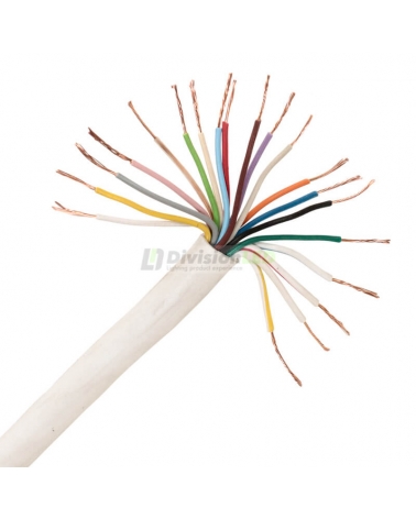 Cable portero automático 20 hilos 0,22mm blanco Rollo 100m LAZSA 6720