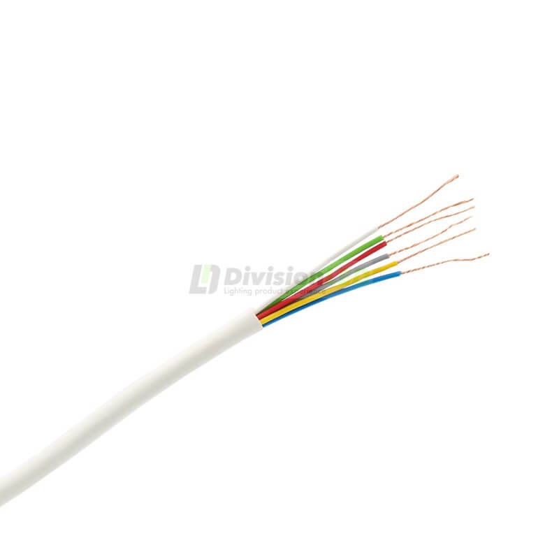 Cable portero automático 6 hilos 0,22mm blanco Rollo 100m LAZSA 6706