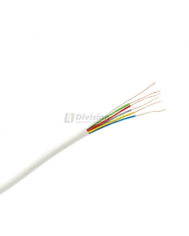 Cable portero automático 6 hilos 0,22mm blanco Rollo 100m LAZSA 6706