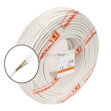 Cable portero automático 6 hilos 0,22mm blanco Rollo 100m LAZSA 6706