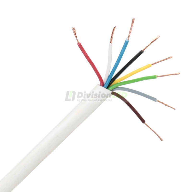 Cable portero automático 8 hilos 0,22mm blanco Rollo 100m LAZSA 6707