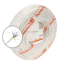 Cable portero automático 10 hilos 0,22mm blanco Rollo 100m LAZSA 6710