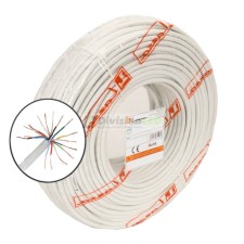 Cable portero automático 16 hilos 0,22mm blanco Rollo 100m LAZSA 6715