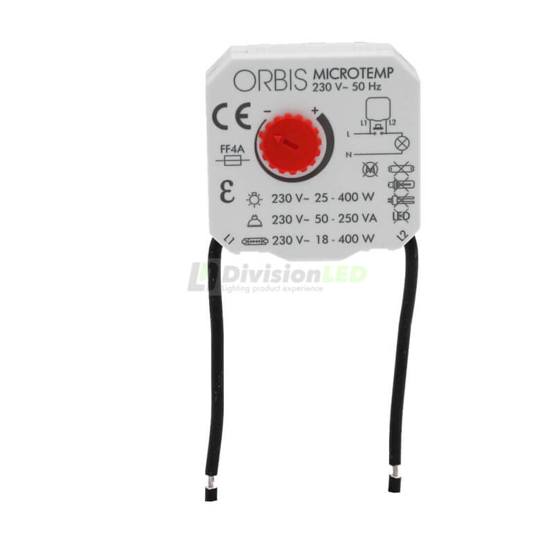 ORBIS OB200004 Temporizador con sensor capacitivo MICROTEMP para montaje en caja de mecanismo universal 230V