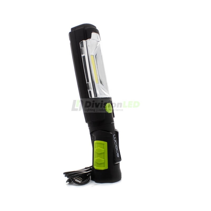 Linterna LED recargable USB 3W giratoria-¡imagen en 360°! - DivisionLED