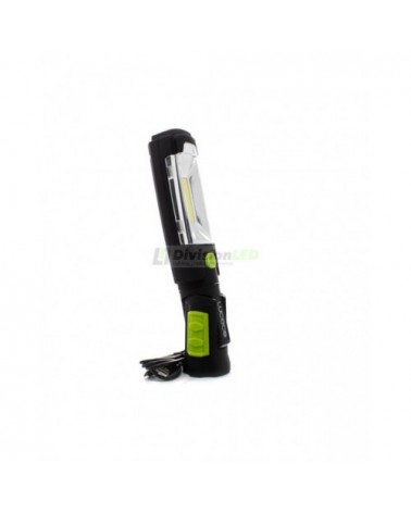 Linterna LED recargable USB 3W giratoria-¡imagen en 360°! - DivisionLED