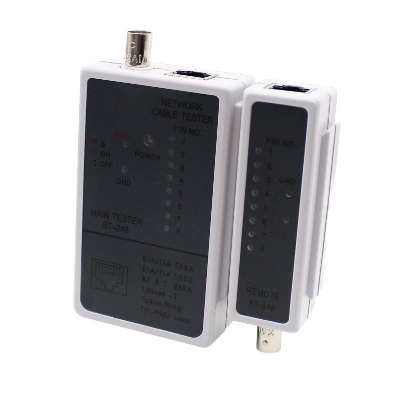 GTLAN 22GTST248 tester cableado rj45/bnc 8 leds