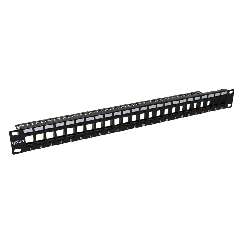 GTLAN 50P24VB panel 19" 24rj45 180º metálico s/c 1u con bandeja