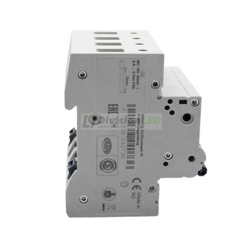 Siemens 5SL4425-7 Interruptor magnetotérmico 4P 25A C 10kA 400V