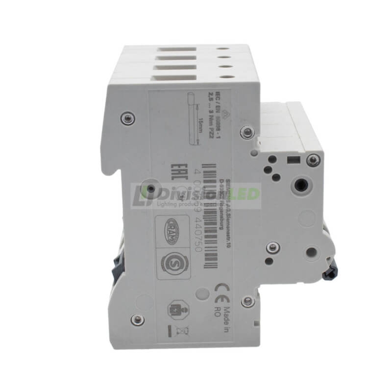 Siemens 5SL4440-7 Interruptor magnetotérmico 4P 40A C 10kA 400V