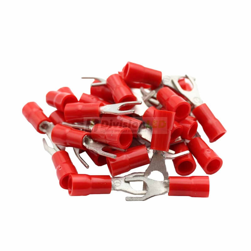 CEMBRE 2050710 RF-U4 Terminal horquilla F preaislado rojo 0.25-1.5mm2 diámetro 4.3mm 100uds