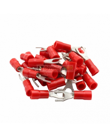 CEMBRE 2050710 RF-U4 Terminal horquilla F preaislado rojo 0.25-1.5mm2 diámetro 4.3mm 100uds