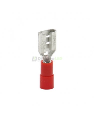 CEMBRE 2051610 RF-F608 Terminal Hembra preaislado nylon rojo 0.25-1.5mm2 6.35x0.8mm 100uds