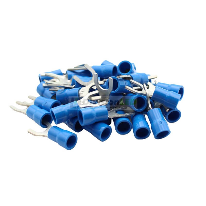 CEMBRE 2052750 BF-U5 Terminal horquilla F preaislado azul 1.5-2.5mm2 diámetro 5.3mm 100uds