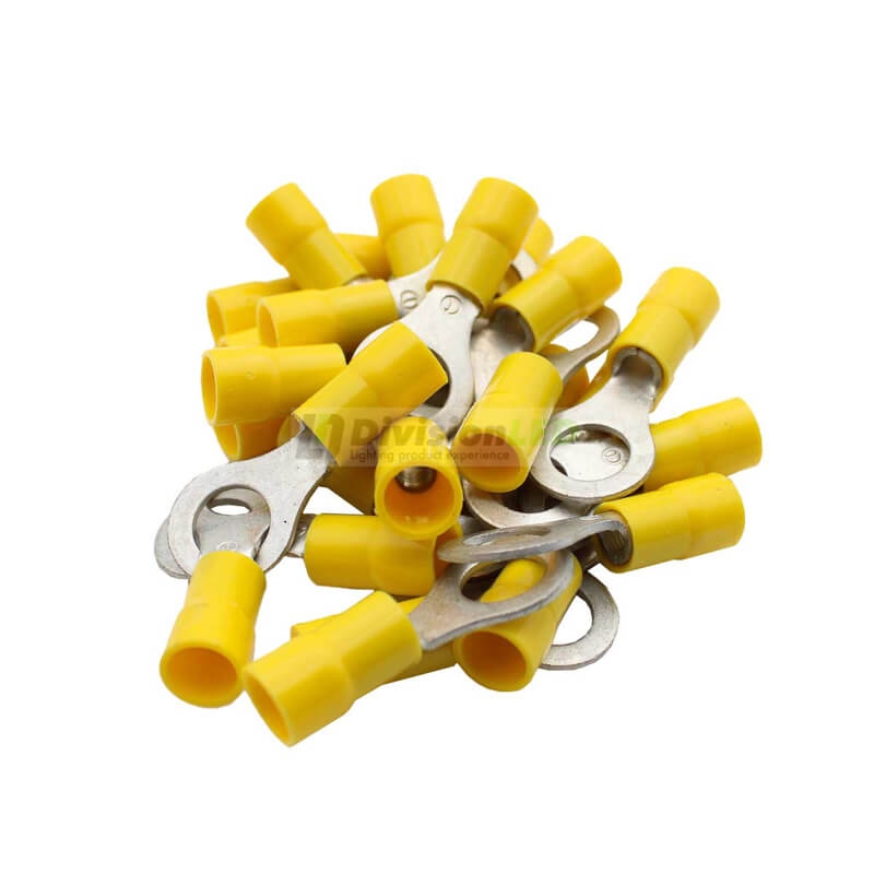 CEMBRE 2054150 GF-M6 Terminal redondo F preaislado amarillo 4-6mm2 diámetro 6.4mm 100uds