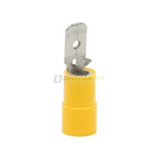 CEMBRE 2055670 GF-M608 Conector Macho preaislado nylon amarillo 4-6mm2 6.35x0.8mm 100uds