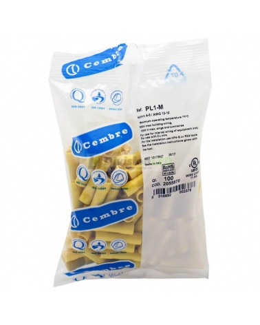 CEMBRE 2055870 PL1-M Empalme punta - punta preaislado PVC amarillo 4-6mm2 32mm 100uds