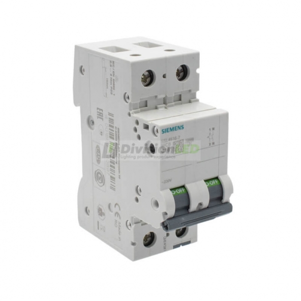 Siemens 5SL4516-7 Interruptor magnetotérmico 1P+N 16A C 10kA 230V