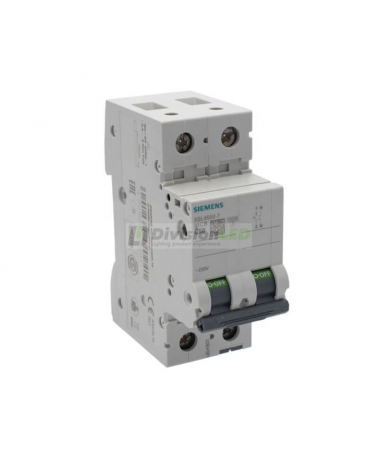 Siemens 5SL4550-7 Interruptor magnetotérmico 1P+N 50A C 10kA 230V