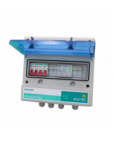 TOSCANO 10002831 Cuadro de distribución ECO-DC-2-25A para energía fotovoltaica 25A máximo DC 2 string 1000V DC armario PVC IP65