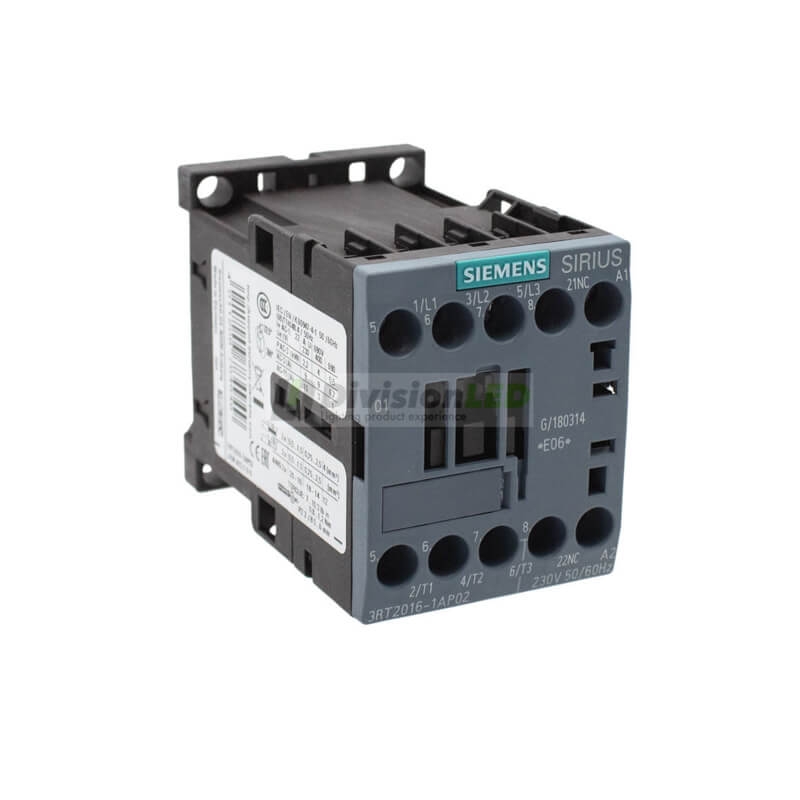 Siemens SIRIUS 3RT2 3RT2016-1AP02 Contactor AC-3 3NA 9A 3P 4kW/400V 1NC 230VAC