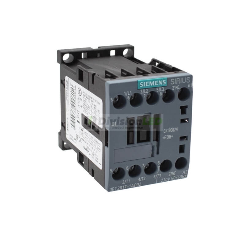 Siemens SIRIUS 3RT2 3RT2017-1AP02 Contactor AC-3 3NA 12A 3P 5.5Kw/400V 1NC 230VAC