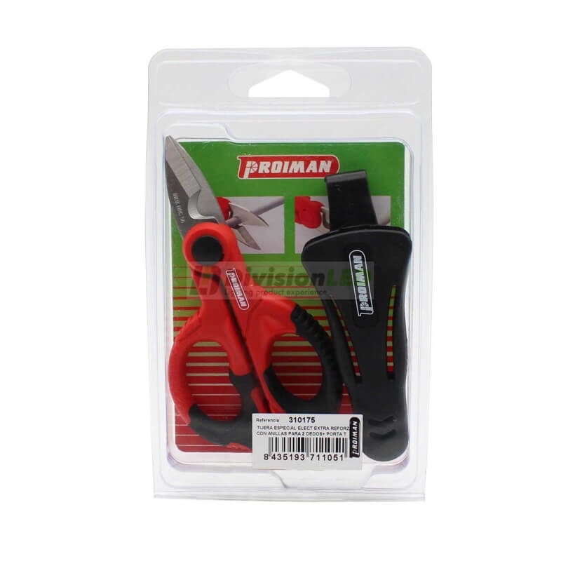 PROIMAN 310175 Tijera electricista extrafuerte anilla 2 dedos