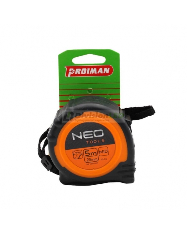 PROIMAN 350005 Flexómetro 5mx25mm con freno retorno automático