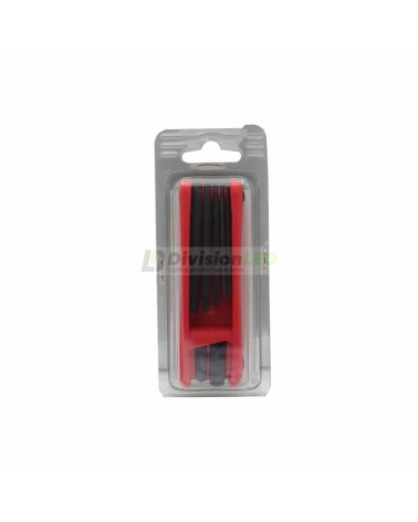 PROIMAN 370028 Juego llave Allen plegable punta recta 2-8mm (7 unidades)