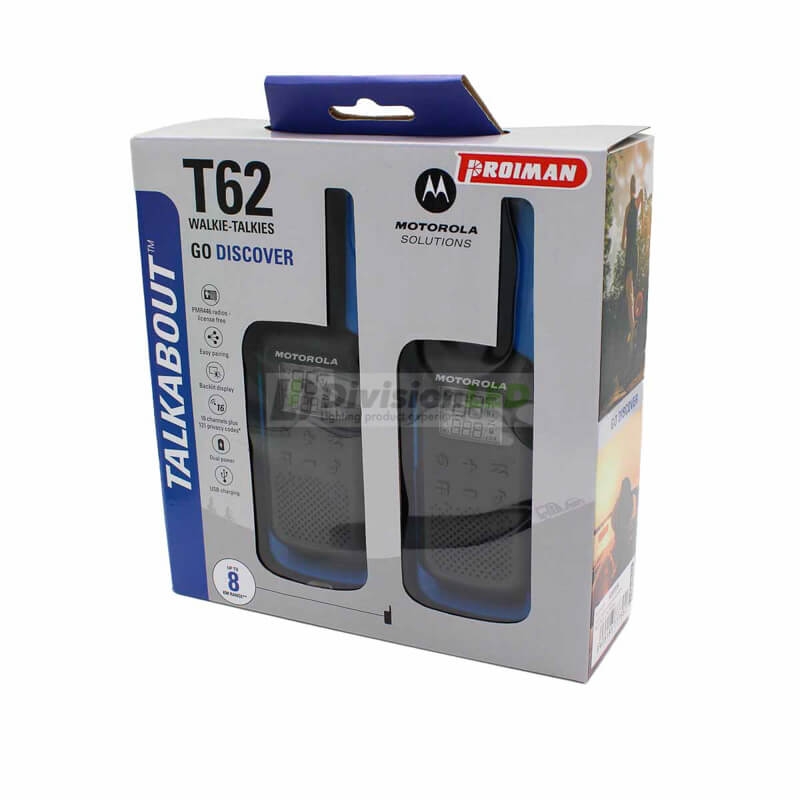 PROIMAN 400006 Kit radio comunicación Motorola T6+cargador+batería (2 unidades)