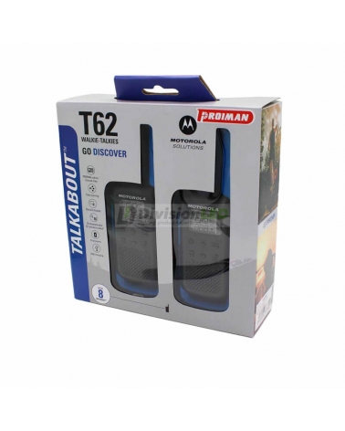PROIMAN 400006 Kit radio comunicación Motorola T6+cargador+batería (2 unidades)