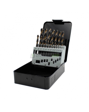 PROIMAN 430311 Juego broca acero HSS DIN338 diámetro 1-10mm (19 unidades)