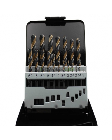 PROIMAN 430311 Juego broca acero HSS DIN338 diámetro 1-10mm (19 unidades)