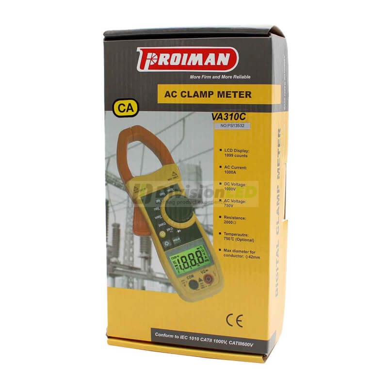 PROIMAN 460310 Pinza amperimétrica digital VA310 corriente alterna 1000A