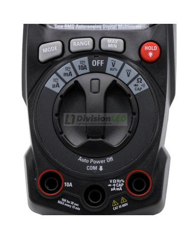 PROIMAN 460663 Multímetro digital TRMS 600V 10A CA/CC continuidad+resistencia+frecuencímetro+Data Hold