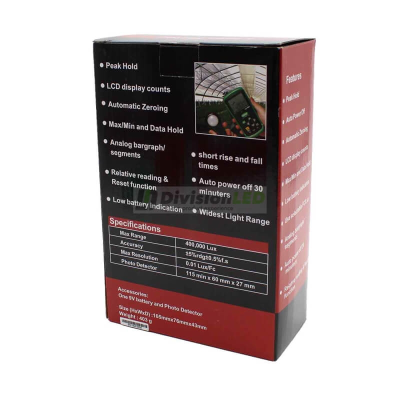PROIMAN 461330 Luxómetro 4 escala 0-20/0-200/0-2000