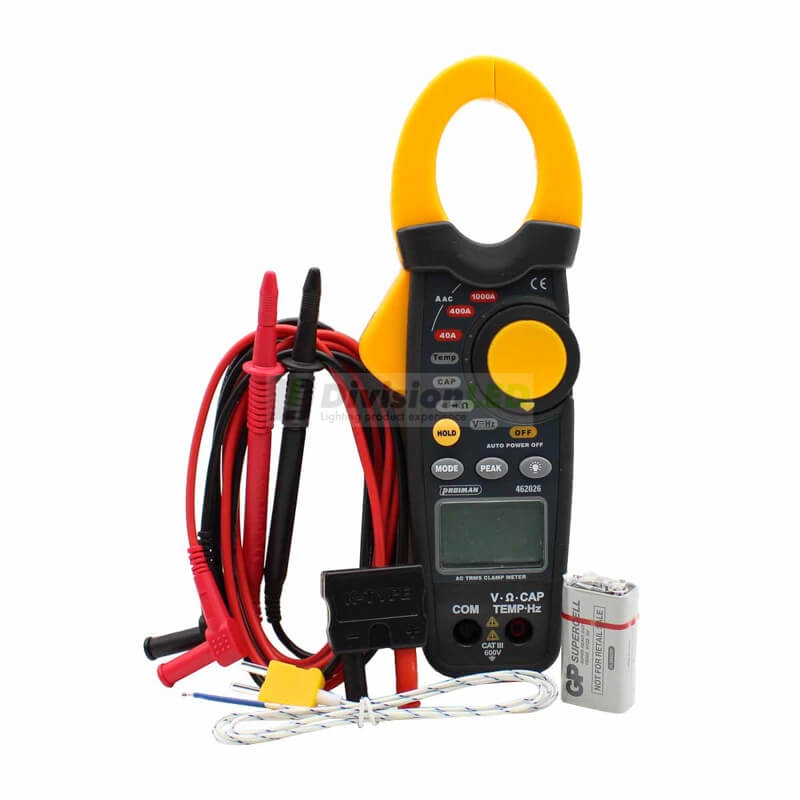 PROIMAN 462026 Pinza amperimétrica digital 600A boca 42mm