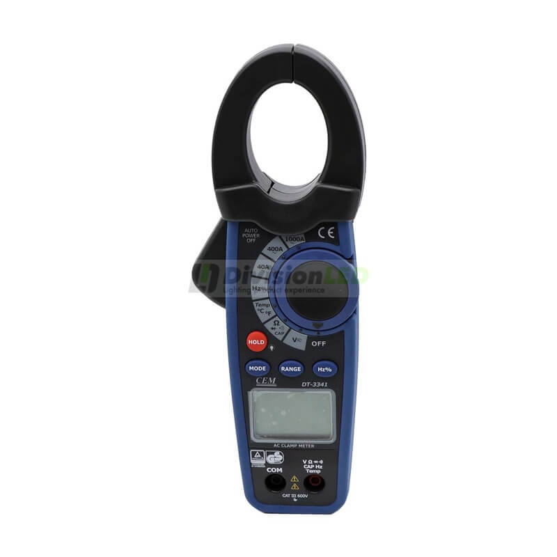 PROIMAN 463341 Pinza amperimétrica digital 1.000A CA continuidad+Data Hold+frecuencímetro