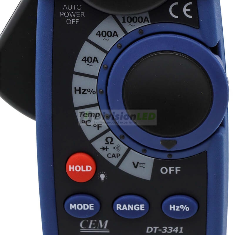 PROIMAN 463341 Pinza amperimétrica digital 1.000A CA continuidad+Data Hold+frecuencímetro