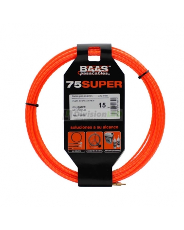 PROIMAN 750015 Guía pasacables poliéster monofilamento helicoidal 4,5mmx15m