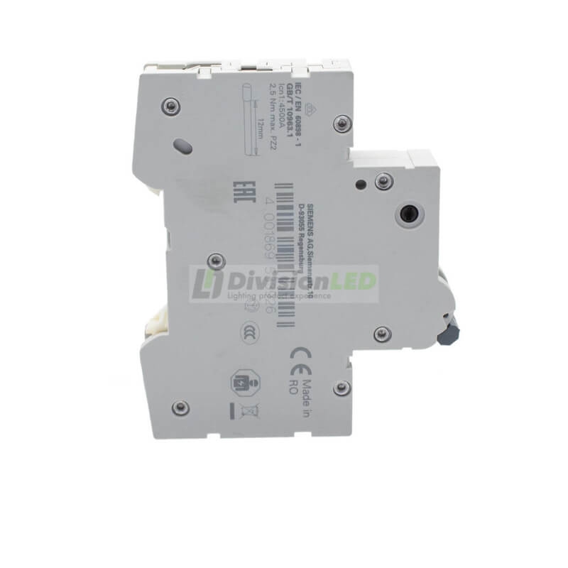 Siemens 5SL6010-7 Interruptor magnetotérmico 1P+N C10 6kA 1mod 230V