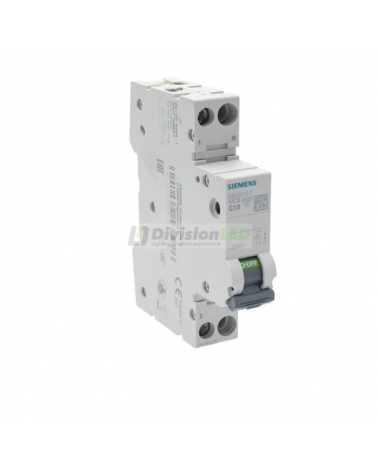 Siemens 5SL6010-7 Interruptor magnetotérmico 1P+N C10 6kA 1mod 230V