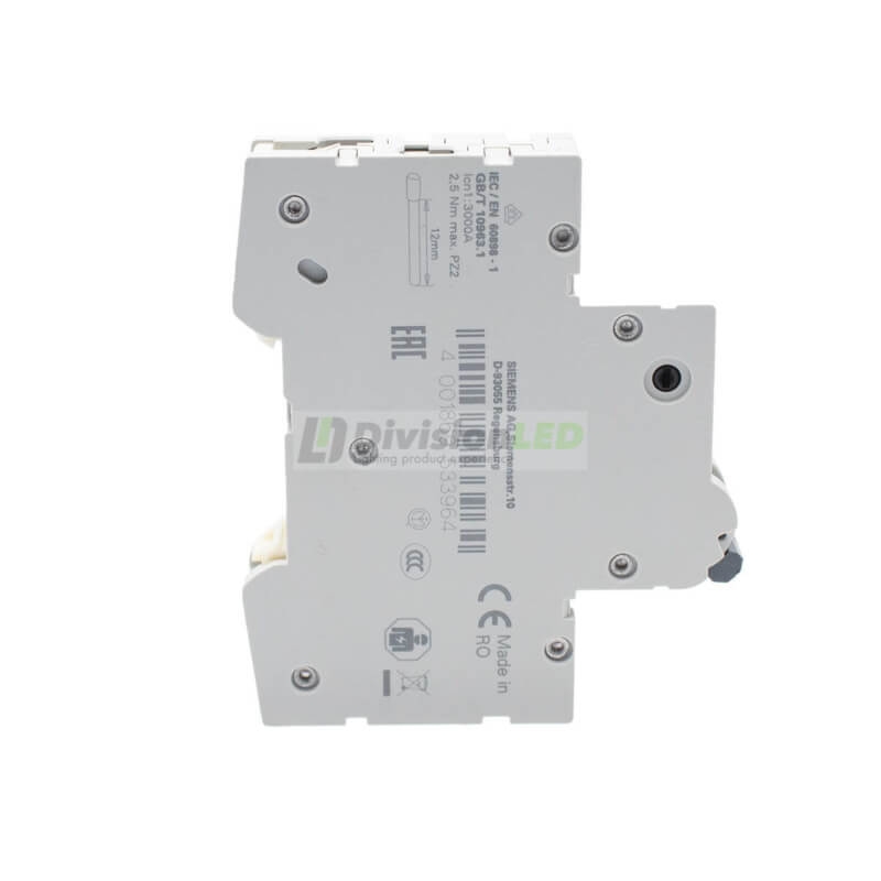 Siemens 5SL6025-7 Interruptor magnetotérmico 1P+N C25 6kA 1mod 230V