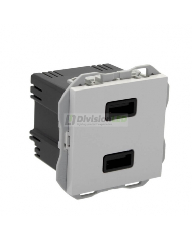 SIMON 20000196-090 Cargador USB doble 3,1A tipo A+A SMARTCHARGE blanco SIMON 270