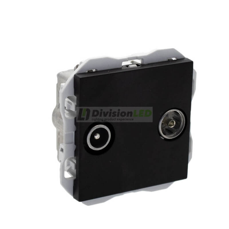 SIMON 20000486-098 Toma R-TV+SAT única negro mate SIMON 270