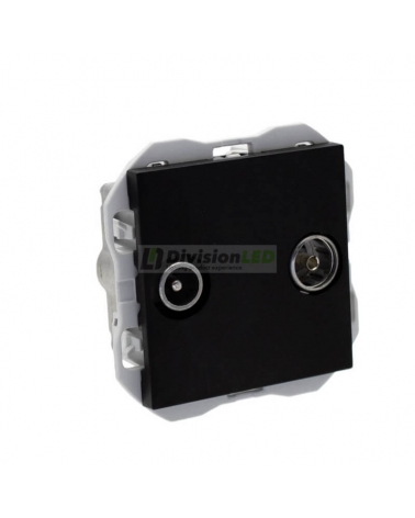 SIMON 20000487-098 Toma R-TV+SAT intermedia negro mate SIMON 270