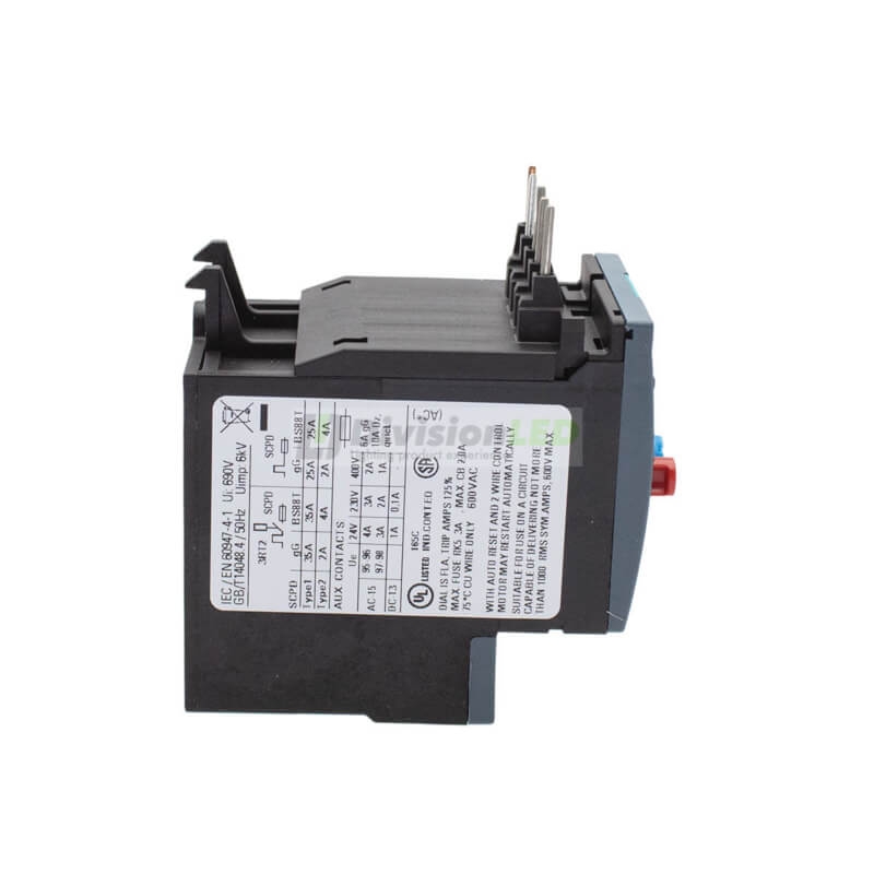 Siemens SIRIUS 3RU 3RU2116-0GB0 Relé de sobrecarga 1NC+1NA 0.45-0.63A