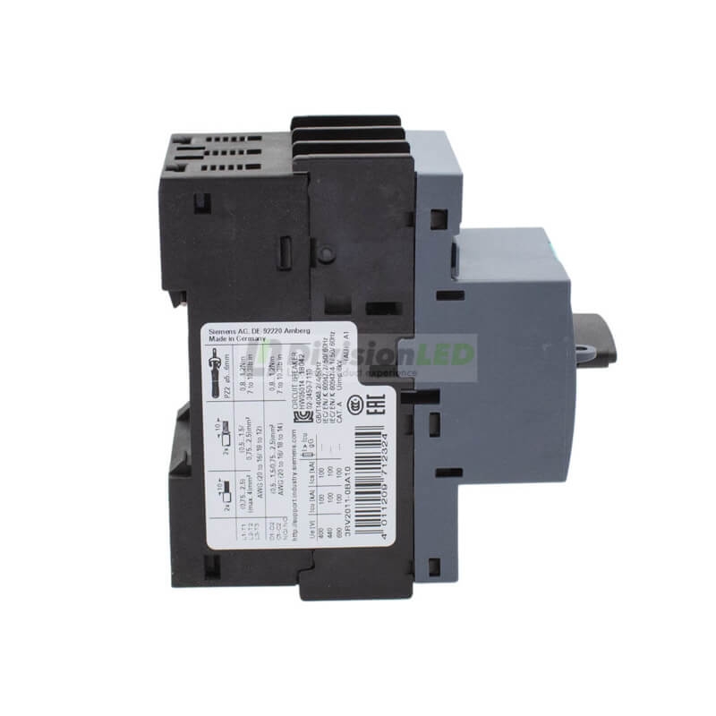 Siemens SIRIUS 3RV2011-0BA10 Guardamotor S00 sobrecarga 0.14-0.22A cortocircuito 2.6A