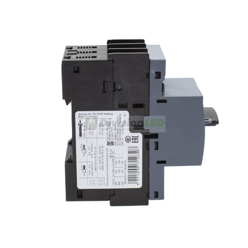 Siemens SIRIUS 3RV2011-0DA10 Guardamotor S00 sobrecarga 0.22-0.32A cortocircuito 4,2A