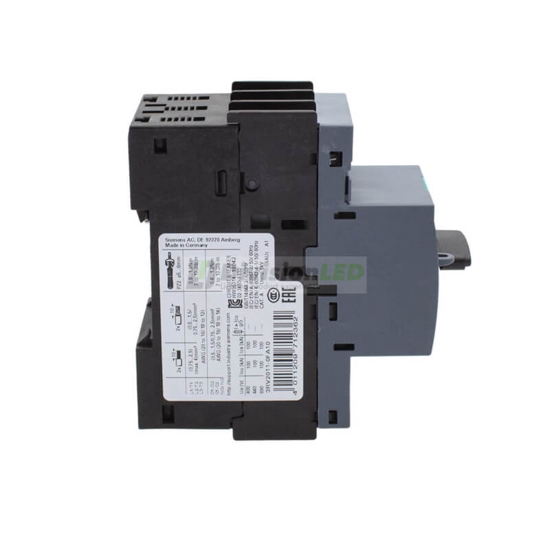 Siemens SIRIUS 3RV2011-0FA10 Guardamotor S00 sobrecarga 0.35-0.5A cortocircuito 6.5A